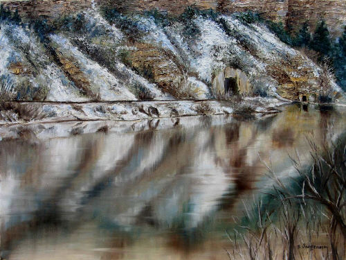 Oil Painting - Mountain Rorschach